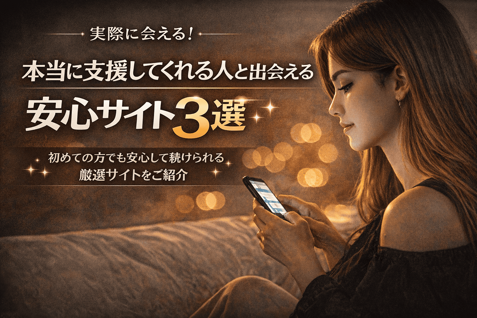 本当に支援してくれる人と出会える安心サイト3選